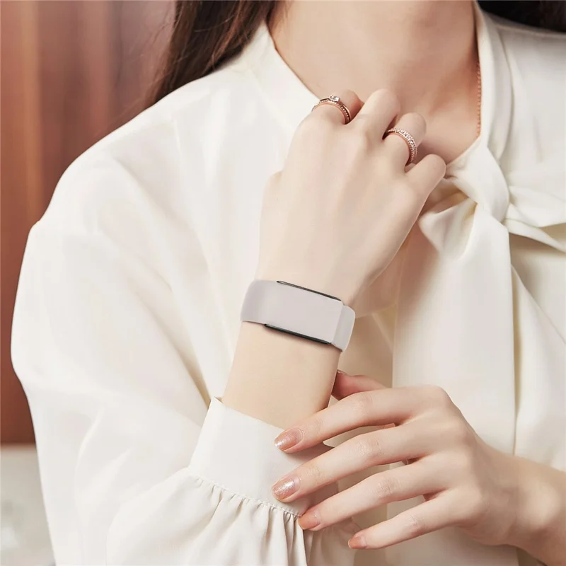 KALEBOL Pour Bracelet de Montre WHOOP 4.0 Boucle en Forme de 8 en Silicone, Bracelet Réglable - Blanc