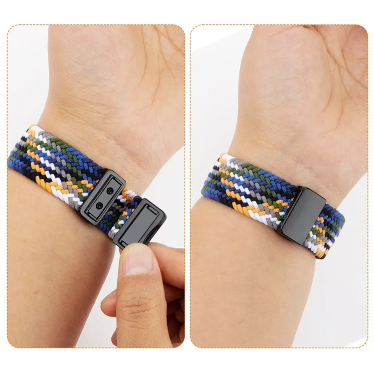 Watch Band For Apple Watch Series 10 Ultra 9 8 7 SE 6 5 4 3 2 1 46mm 49mm 45mm 44mm 42mm , Magnetic Clasp Nylon Adjustable Strap - Colorful Denim