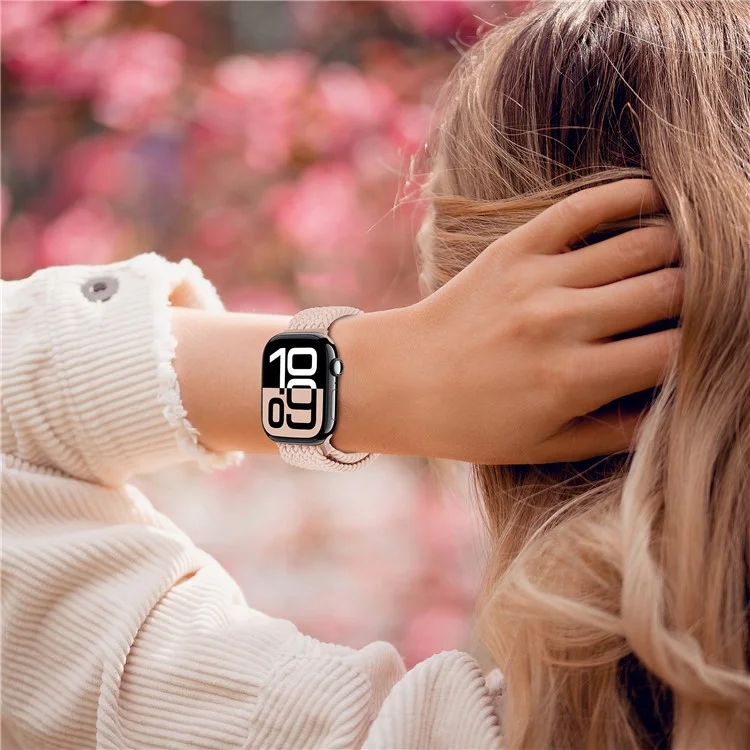 Watch Band For Apple Watch Series 10 Ultra 9 8 7 SE 6 5 4 3 2 1 46mm 49mm 45mm 44mm 42mm , Magnetic Clasp Nylon Adjustable Strap - Colorful Denim