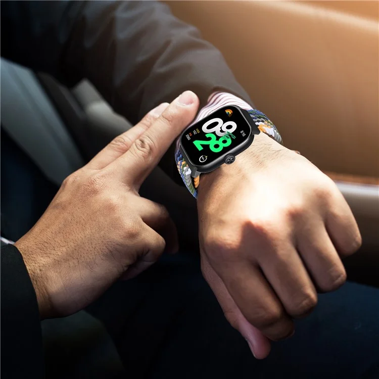 Bracelet pour Xiaomi Redmi Watch 5 / 4 / Smart Band 9 Pro / 8 Pro, Boucle Magnétique en Nylon Ajustable - Denim Coloré