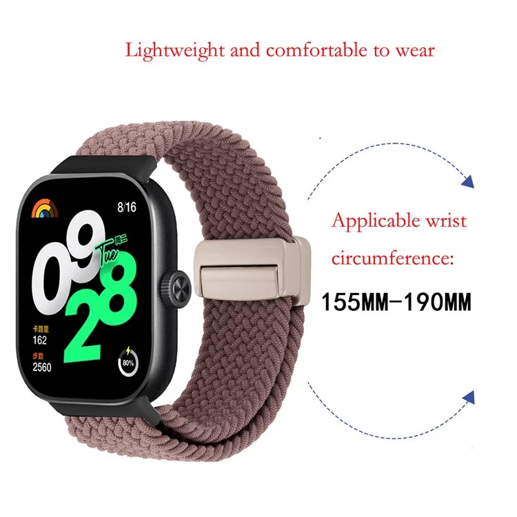 Bracelet pour Xiaomi Redmi Watch 5 / 4 / Smart Band 9 Pro / 8 Pro, Boucle Magnétique en Nylon Ajustable - Denim Coloré