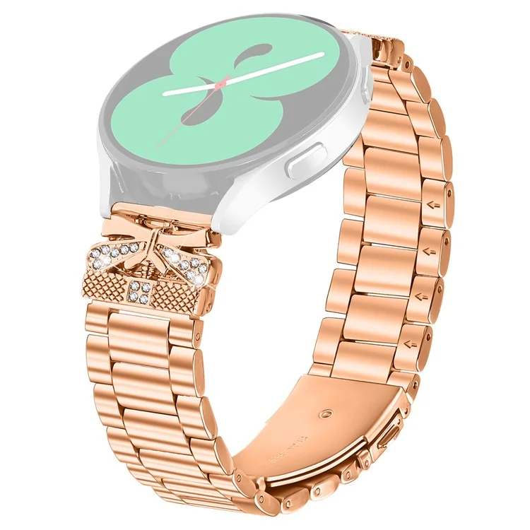 Replacement Strap for Garmin Fenix 5S  /  Fenix 5S Plus Butterfly Rhinestones Decor Metal Watch Band - Rose Gold