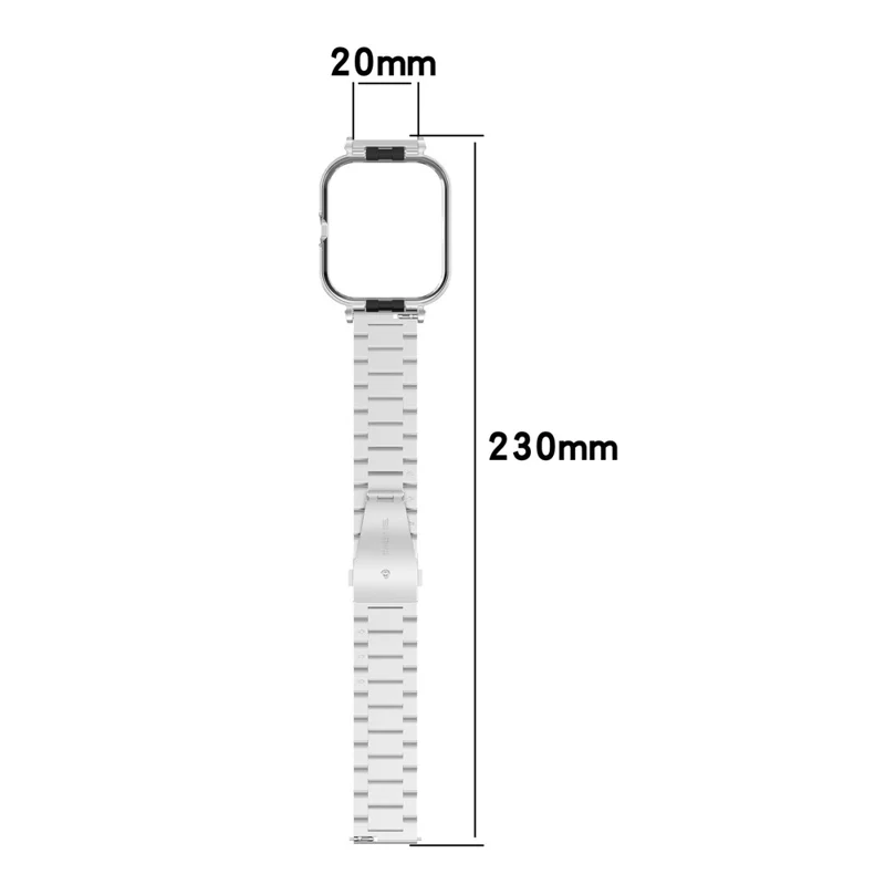 For vivo Watch GT  /  iQOO Watch GT Watch Band Stainless Steel Three-Bead Replacement Strap with Watch Frame - Black