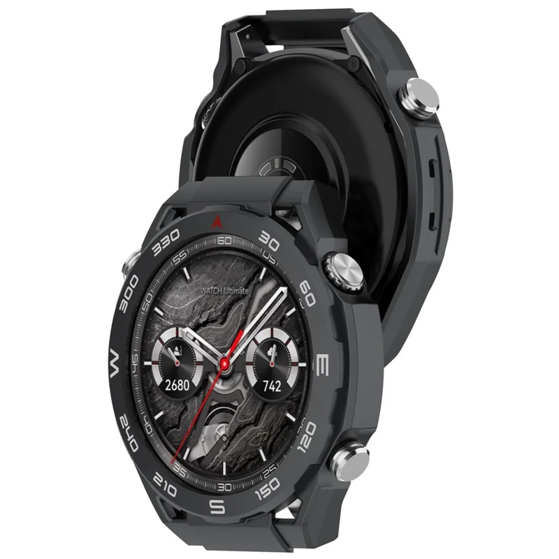 Para Huawei Watch GT 5 46mm Capa Protetora Caso de Alta Qualidade Anti-Queda PC Moldura de Relógio - Cinza