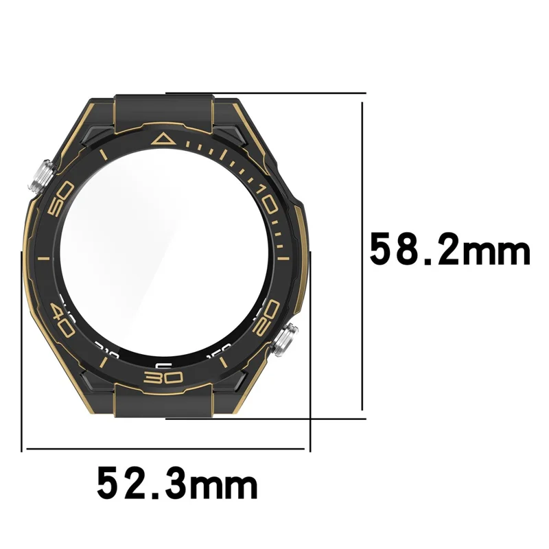 Para Huawei Watch GT 5 46mm Capa Protetora Caso de Alta Qualidade Anti-Queda PC Moldura de Relógio - Cinza