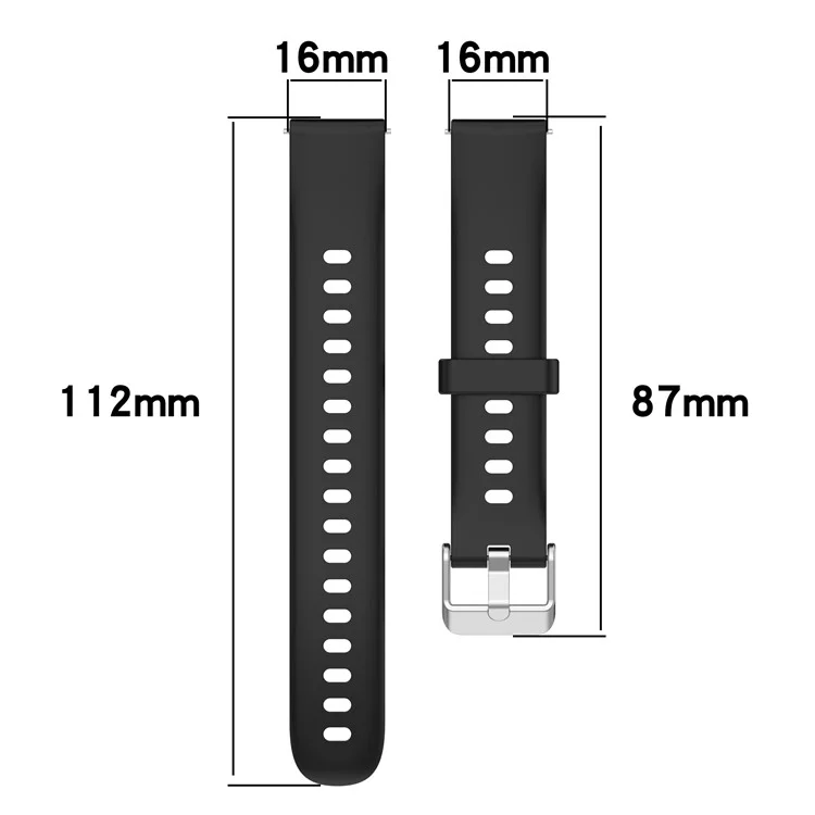 16mm Smartwatch Band for Keep B5 / B4 Lite / Huawei TalkBand B7 Adjustable Silicone Strap - Dark Grey