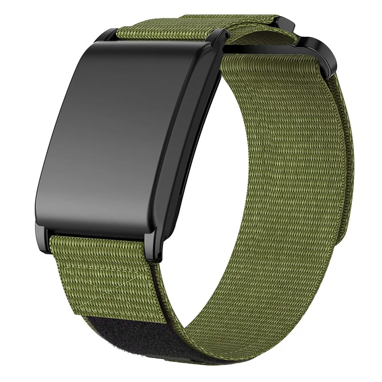 For WHOOP 4.0 Magic Tape Band Stylish Nylon Wrist Strap with Protective Case - Green