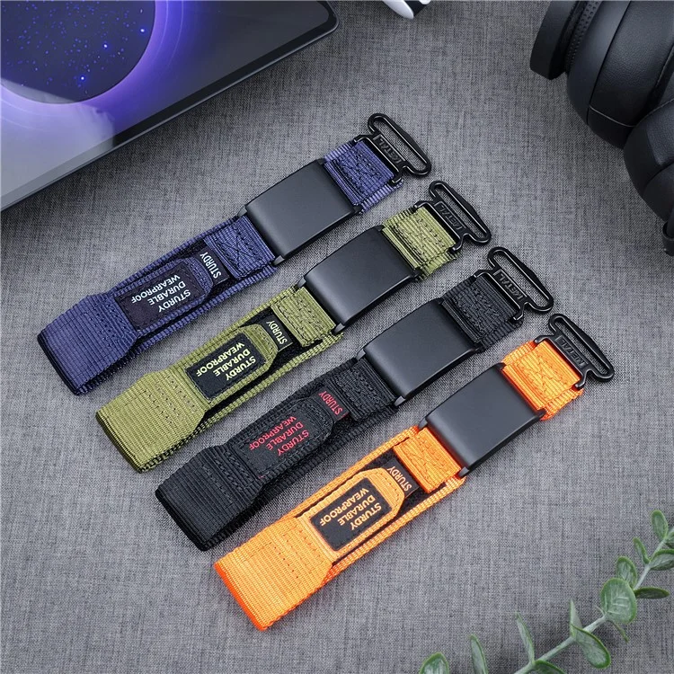 For WHOOP 4.0 Magic Tape Band Stylish Nylon Wrist Strap with Protective Case - Green