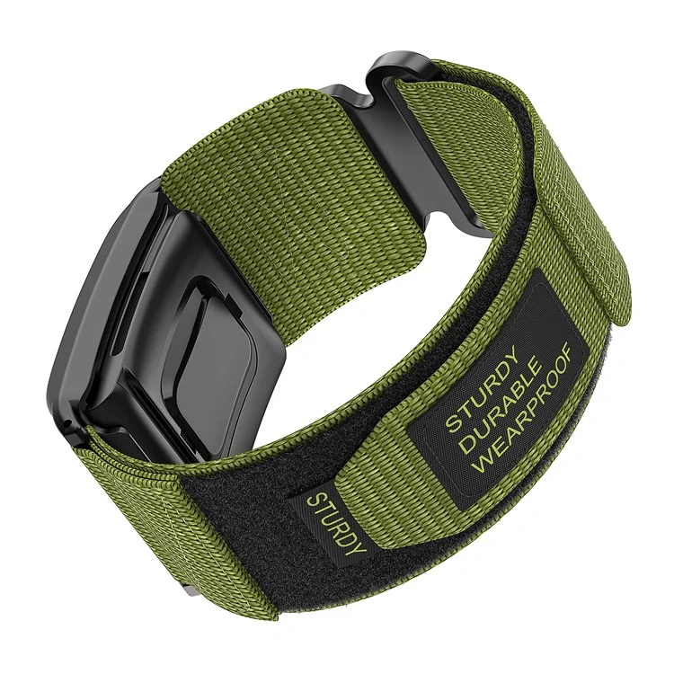 For WHOOP 4.0 Magic Tape Band Stylish Nylon Wrist Strap with Protective Case - Green
