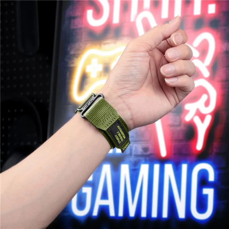 For WHOOP 4.0 Magic Tape Band Stylish Nylon Wrist Strap with Protective Case - Green