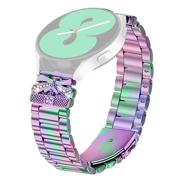 Replacement Strap for Huawei Watch GT 3 Pro 43mm Butterfly Rhinestones Decor Metal Watch Band - Colorful