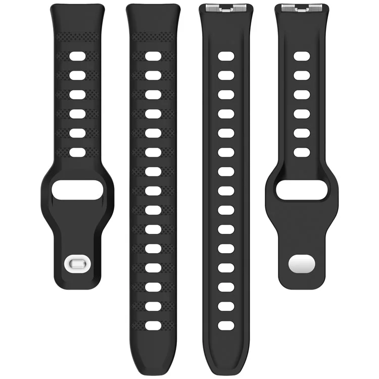 Silicone Watch Band for Huawei Band 10 / 10 NFC / 9 / 9 NFC / 8 / 8 NFC Dot Texture Reverse Buckle Wrist Strap - Starlight