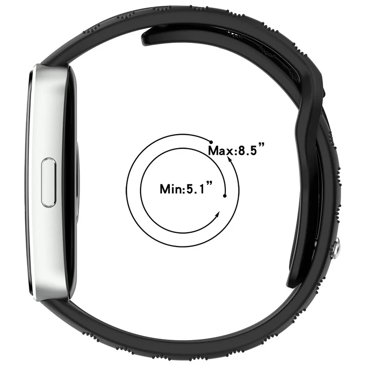Silicone Watch Band for Huawei Band 10 / 10 NFC / 9 / 9 NFC / 8 / 8 NFC Dot Texture Reverse Buckle Wrist Strap - Starlight