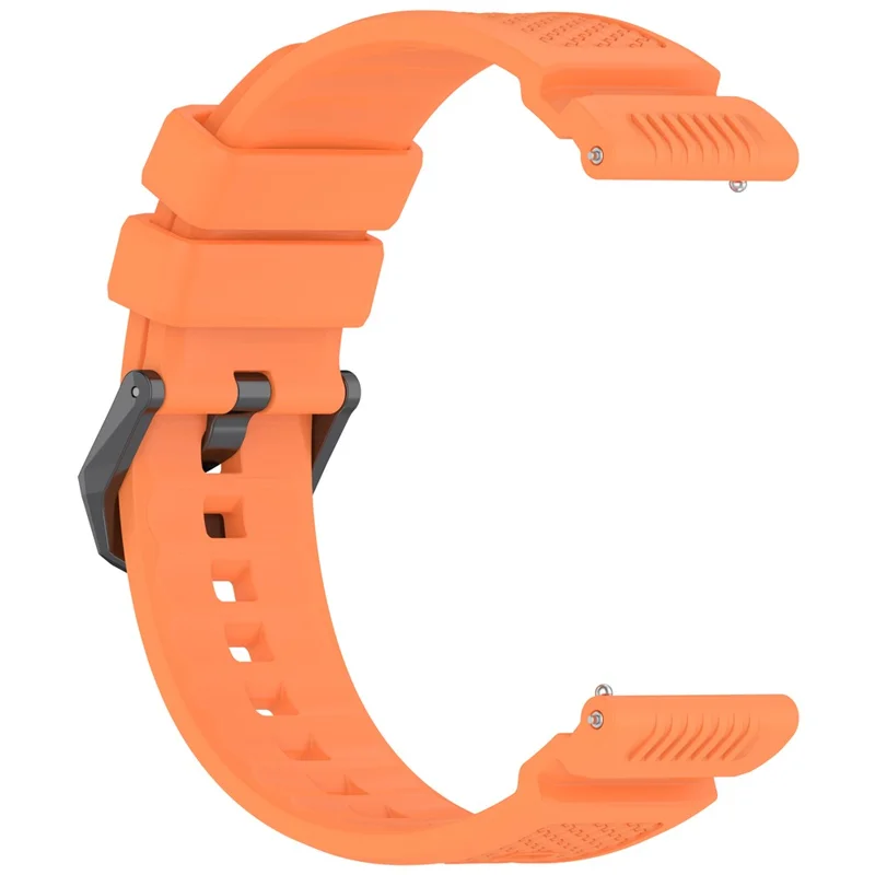 Cinturino in silicone stile armatura per TicWatch Atlas - Regolabile e flessibile - Arancione