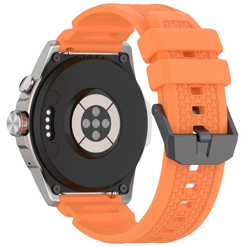 Cinturino in silicone stile armatura per TicWatch Atlas - Regolabile e flessibile - Arancione