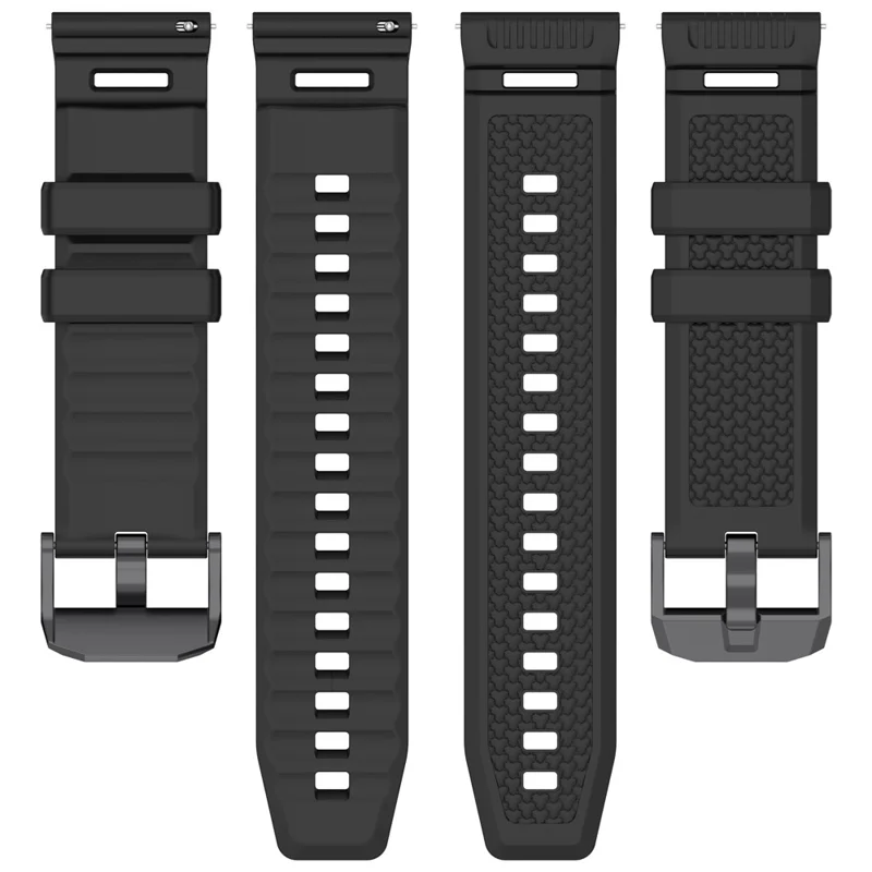 Cinturino in silicone stile armatura per TicWatch Atlas - Regolabile e flessibile - Arancione