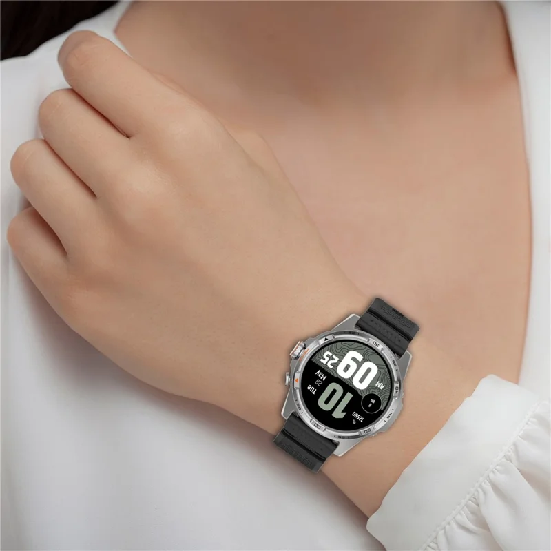 Cinturino in silicone stile armatura per TicWatch Atlas - Regolabile e flessibile - Arancione