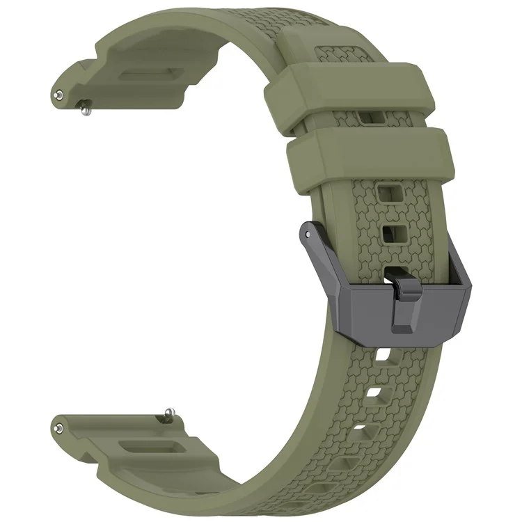 For TicWatch Atlas Silicone Strap Armor Style Flexible Silicone Adjustable Watch Band - Green