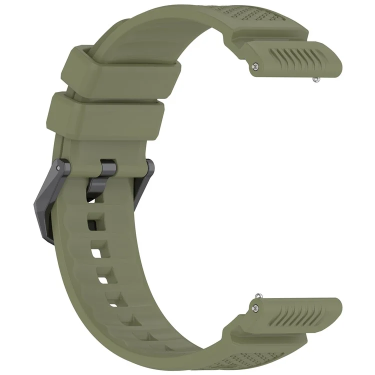 For TicWatch Atlas Silicone Strap Armor Style Flexible Silicone Adjustable Watch Band - Green