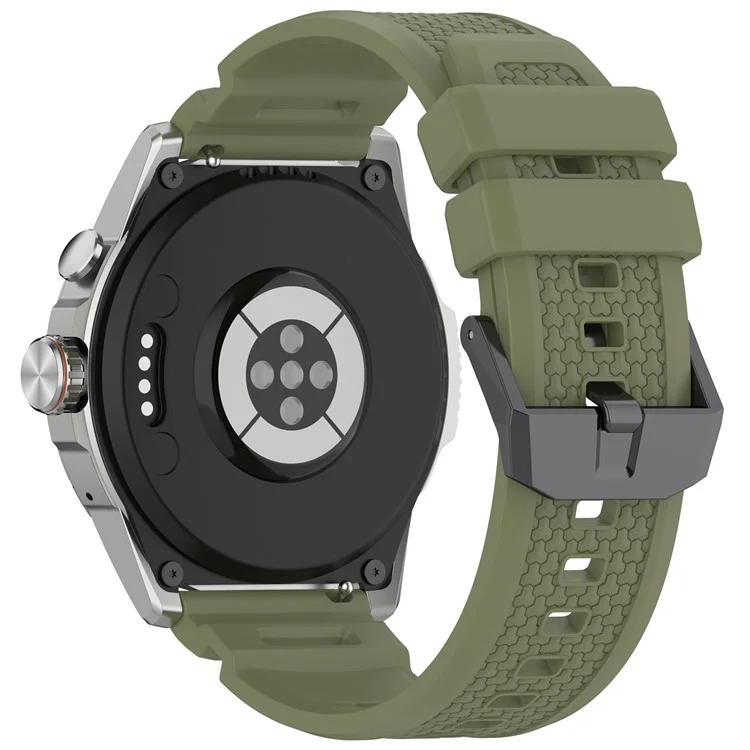 For TicWatch Atlas Silicone Strap Armor Style Flexible Silicone Adjustable Watch Band - Green