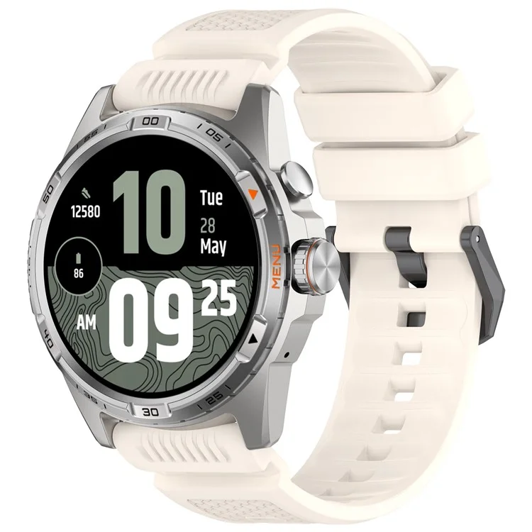 For TicWatch Atlas Silicone Strap Armor Style Flexible Silicone Adjustable Watch Band - Starlight