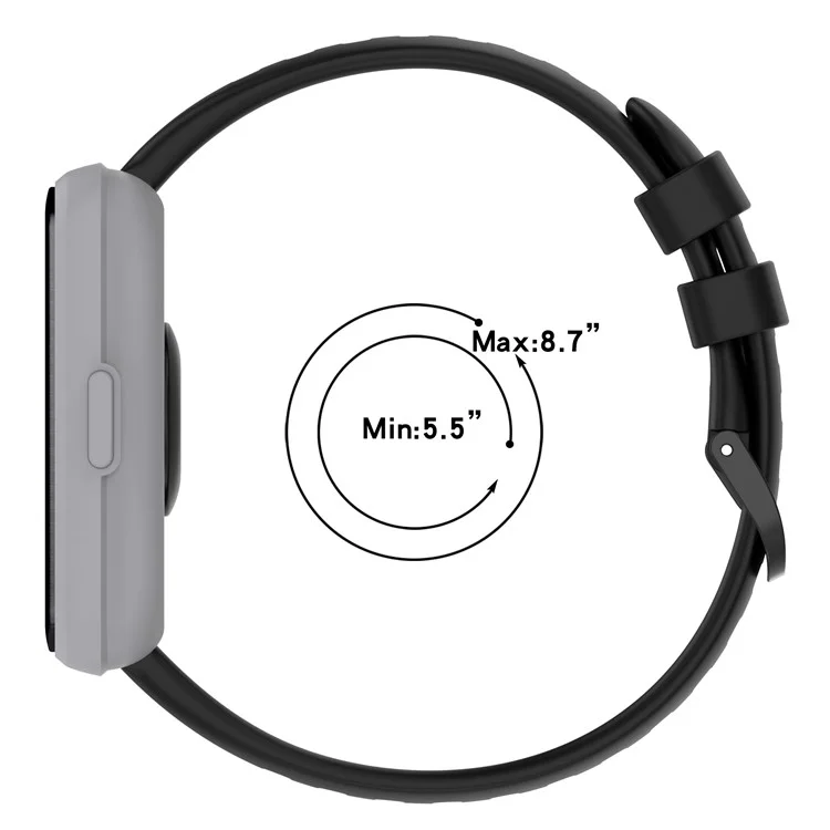 Correa de repuesto For Keep B5 de silicona ajustable para reloj - Negro