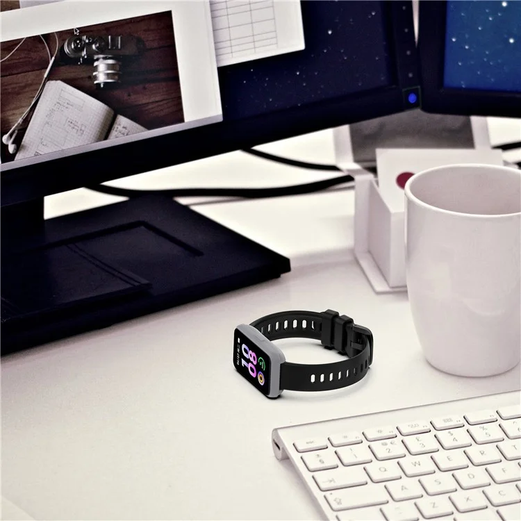 Correa de repuesto For Keep B5 de silicona ajustable para reloj - Negro