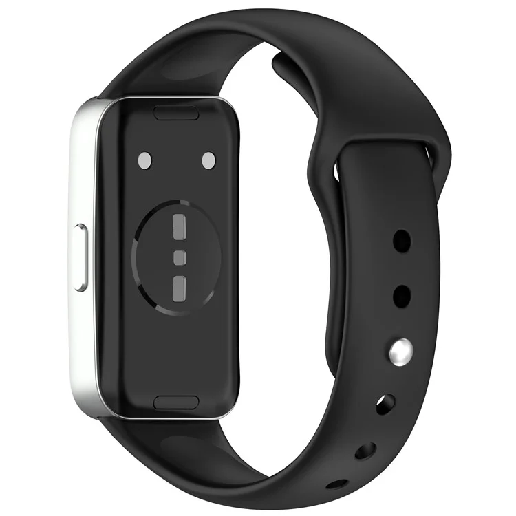 For Huawei Band 10 / 10 NFC / 9 / 9 NFC / 8 / 8 NFC Silicone Wristband Replacement Strap Sports Fitness Tracker Band - Black