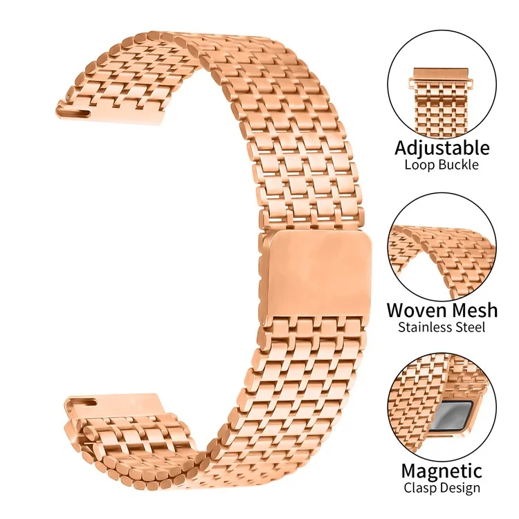 Correa para Huawei Watch GT 3 de 46 mm con Cierre Magnético de Acero Inoxidable - Oro Rosa