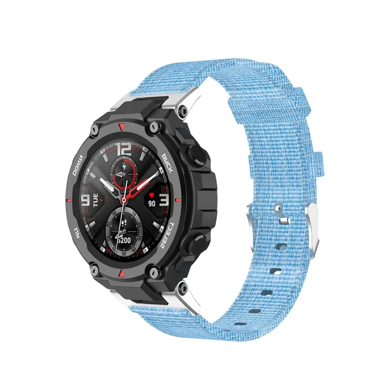 Nylon Cloth Replacement Strap Smart Watch Band for Huami Amazfit T-Rex Pro/Amazfit T-Rex - Baby Blue