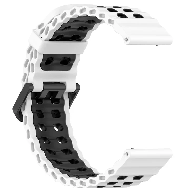 Armband für Suunto Spartan Sport / 9 / 7 Zweifarbiges Silikonarmband - Weiß + Schwarz