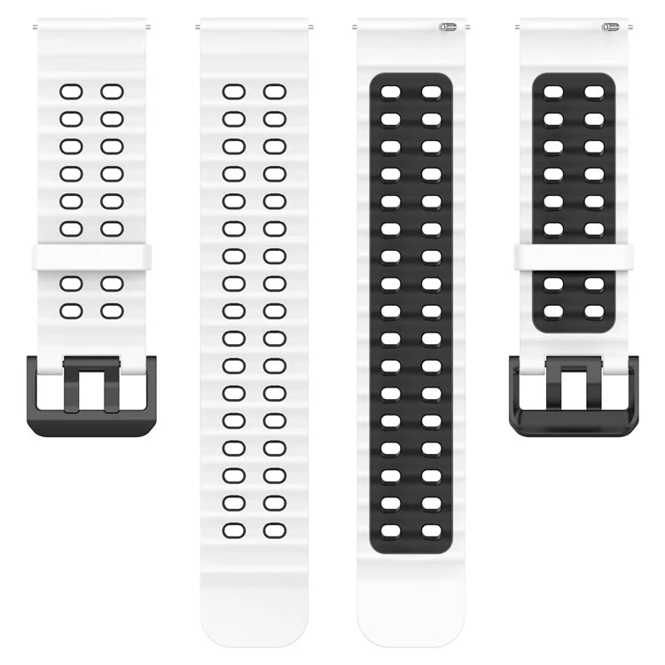 Armband für Suunto Spartan Sport / 9 / 7 Zweifarbiges Silikonarmband - Weiß + Schwarz