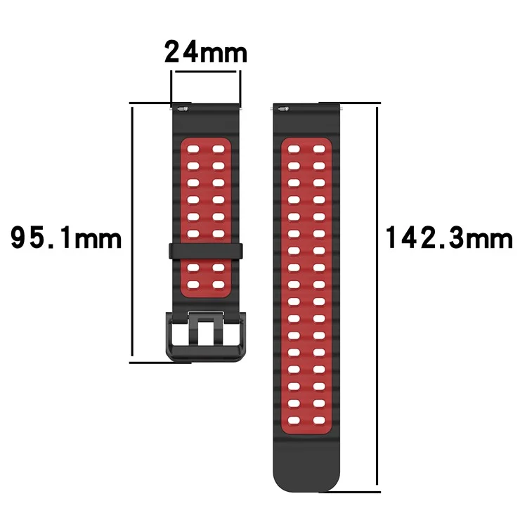 Watch Band for Suunto Spartan Sport / 9 / 7 Dual Color Silicone Strap - Starlight + Orange