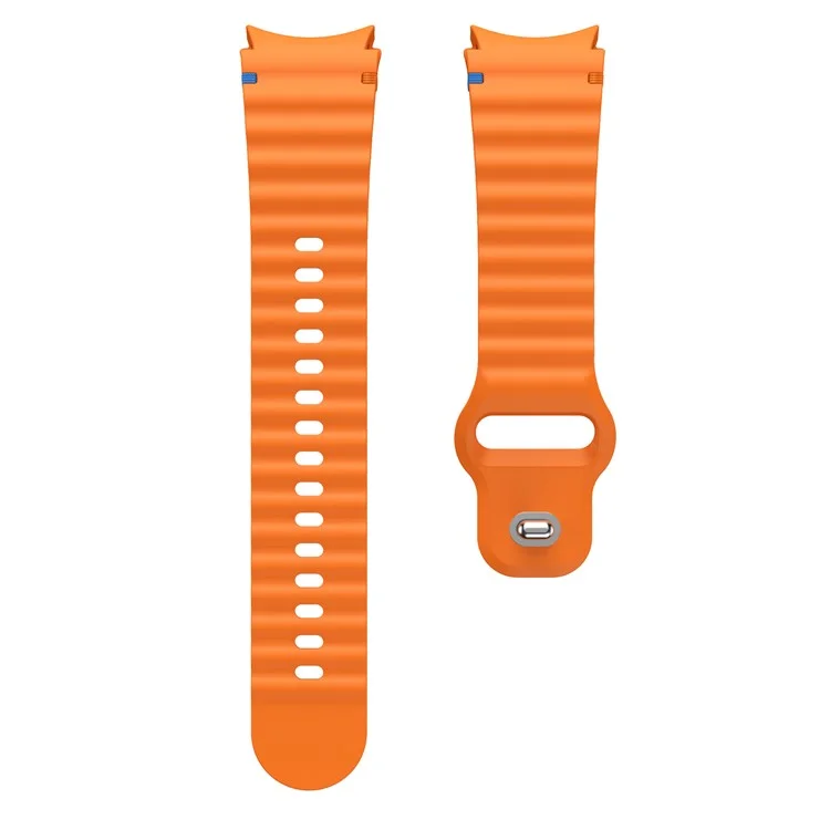 Armband für Samsung Galaxy Watch7 40mm 44mm / Watch6 40mm 44mm Wellen-Silikonarmband - Orange
