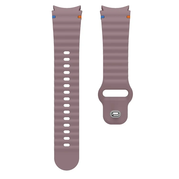 Bracelet de montre pour Samsung Galaxy Watch7 40 mm 44 mm / Watch6 40 mm 44 mm Bracelet en silicone à vagues - Violet fumé