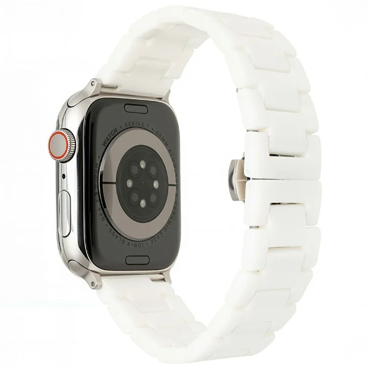 Watch Band For Apple Watch Series 10 9 8 7 SE 6 5 4 3 2 1 42mm 41mm 40mm 38mm Ceramic Bead Strap - White