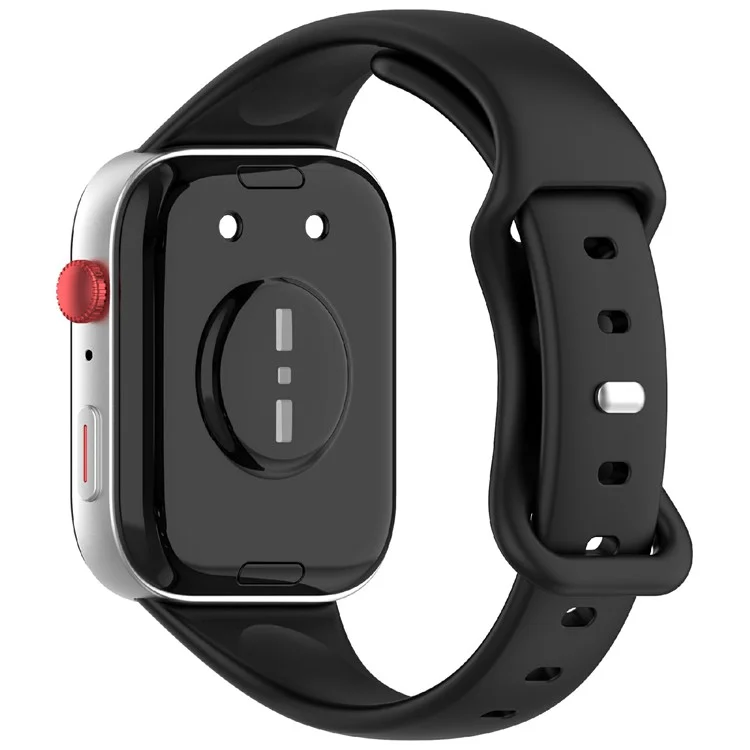 For Huawei Watch Fit 4 Watch Band Figure-8 Buckle Slim Silicone Adjustable Strap - Black