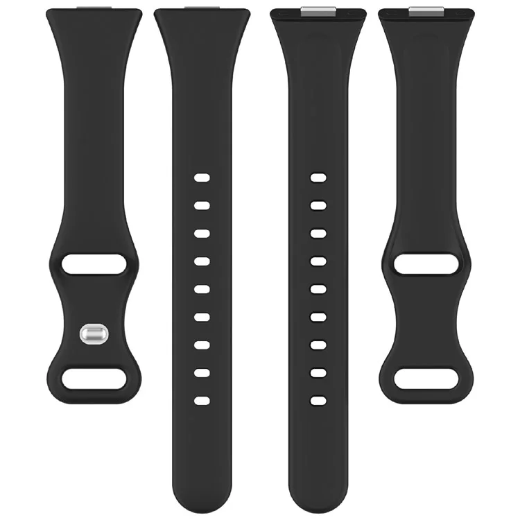 For Huawei Watch Fit 4 Watch Band Figure-8 Buckle Slim Silicone Adjustable Strap - Black