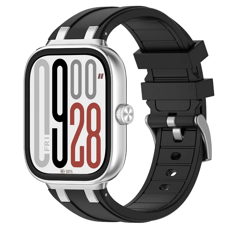 Bracelet de Remplacement en Silicone pour Xiaomi Redmi Watch 5 / Watch 4 / Smart Band 9 Pro / Band 8 Pro - Noir