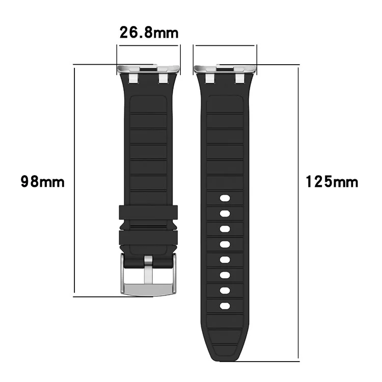 Bracelet de Remplacement en Silicone pour Xiaomi Redmi Watch 5 / Watch 4 / Smart Band 9 Pro / Band 8 Pro - Noir