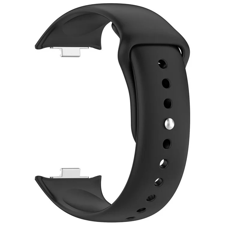 Ремешок для Xiaomi Redmi Watch 5 / Watch 4 / Xiaomi Smart Band 9 Pro / Band 8 Pro с обратной пряжкой из силикона - Черный