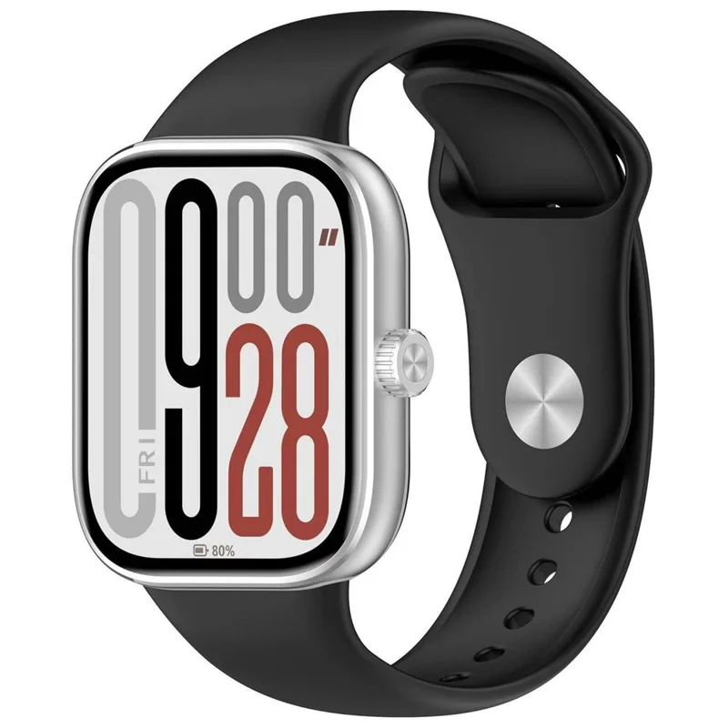 Ремешок для Xiaomi Redmi Watch 5 / Watch 4 / Xiaomi Smart Band 9 Pro / Band 8 Pro с обратной пряжкой из силикона - Черный