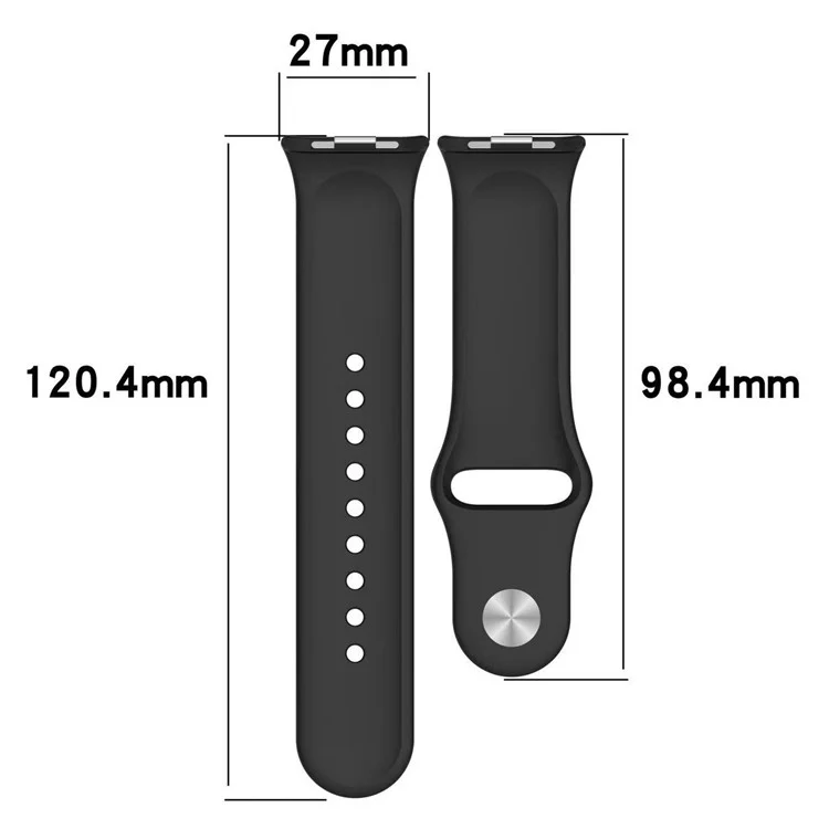 Ремешок для Xiaomi Redmi Watch 5 / Watch 4 / Xiaomi Smart Band 9 Pro / Band 8 Pro с обратной пряжкой из силикона - Черный