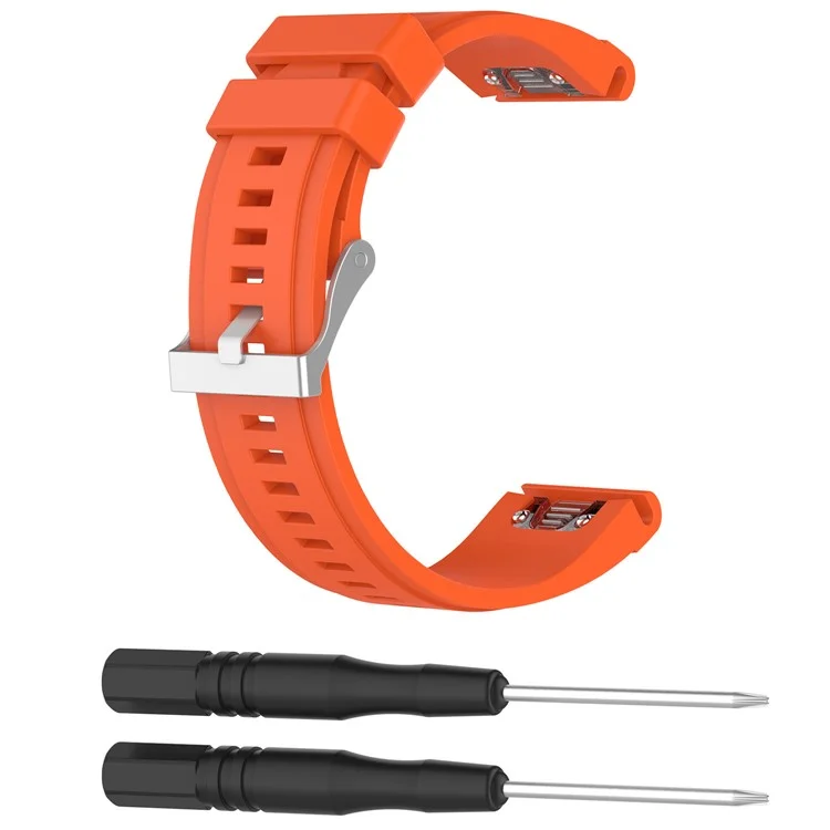 For Garmin Fenix 6X Replacement Strap Quick Release Silicone Watch Band (MOQ: 10Pcs) - Orange