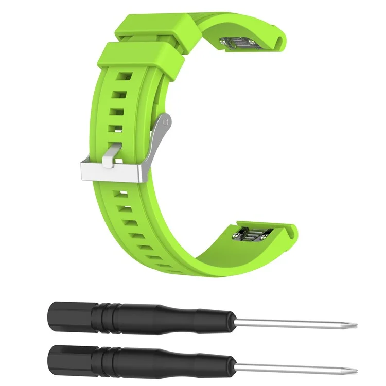 Pour Garmin Fenix 6X Bracelet de Remplacement à Libération Rapide en Silicone (MOQ : 10 Pcs) - Vert