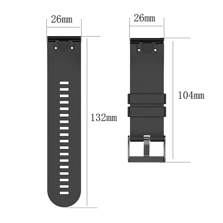 Pour Garmin Fenix 6X Bracelet de Remplacement à Libération Rapide en Silicone (MOQ : 10 Pcs) - Vert