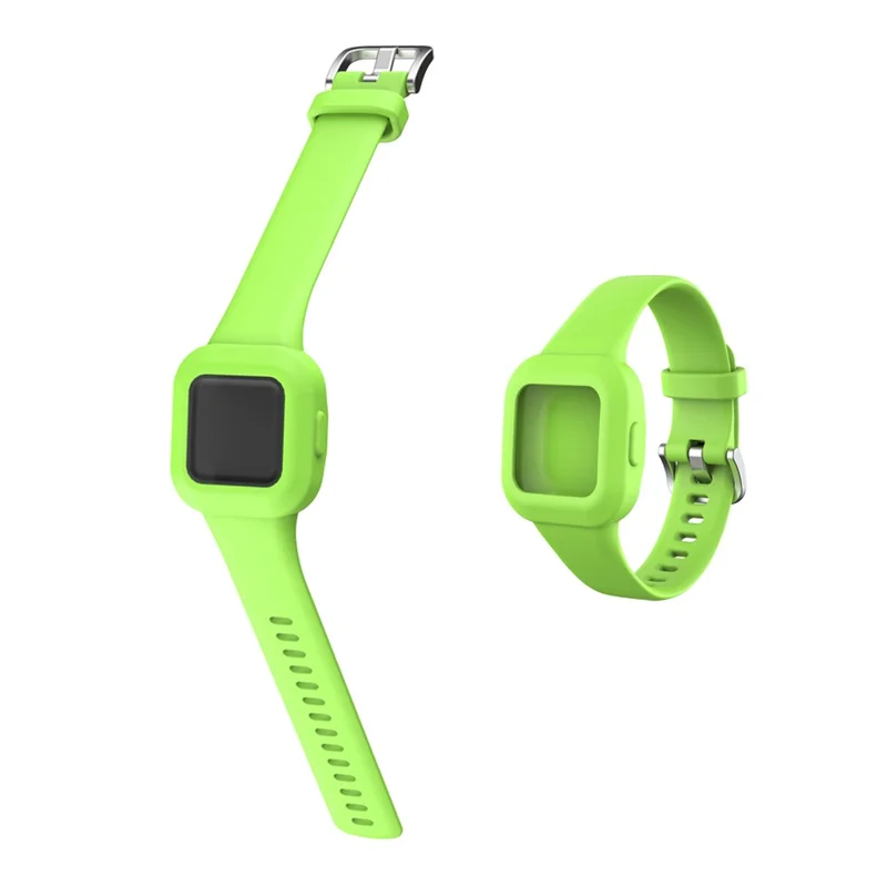 For Garmin Fit RJ3 / Vivofit JR3 Silicone Watch Band Pattern Printing Wrist Strap Replacement  - Grass Green