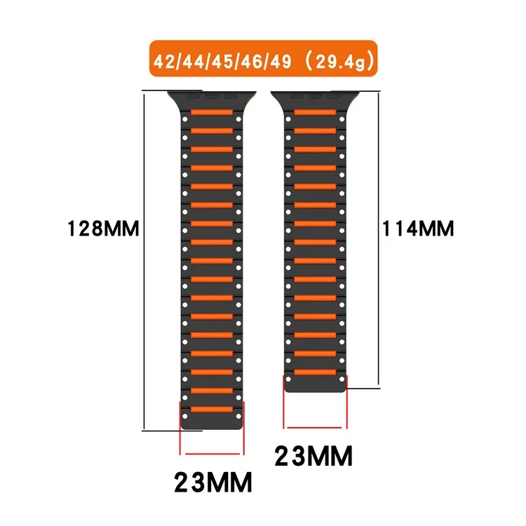 Силиконовый ремешок для Apple Watch Series 10 Ultra 9 8 7 SE 6 5 4 3 2 1 46мм 49мм 45мм 44мм 42мм двухцветный магнитный ремешок для часов - Фиолетовый+Розовый