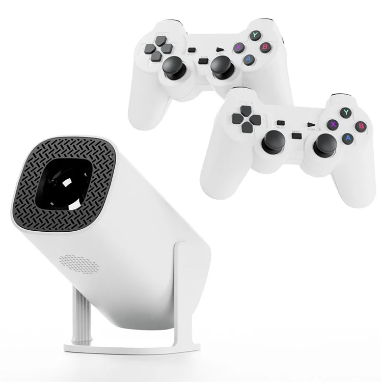 P30MAX Portable Gaming Projector with 2 Controller 720P HD Android 11 36000+ Games Screen Projection Device - EU Plug