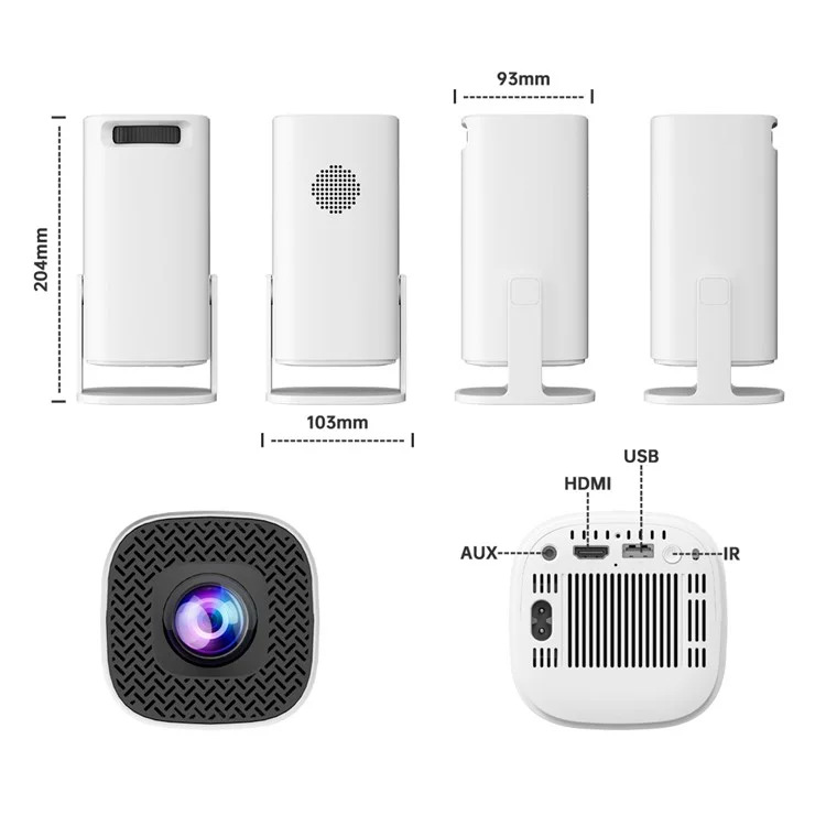 P30Plus Portable Gaming LED Projector 1280x720P 150 ANSI Lumens Android 11 Game Projector - EU Plug